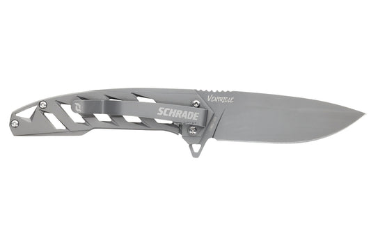 Schrade 1159323 Ventricle Tanto Folding Knife, 4" Blade, Aluminum Handle