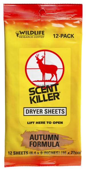 Wildlife Research 580 Scent Killer Autumn Formula Dryer Sheets, 12-Pack