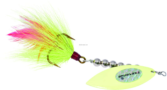 Windels PHM-9C Pike Harasser Magnum Bucktail Spinner,  Chartreuse/Chartreuse