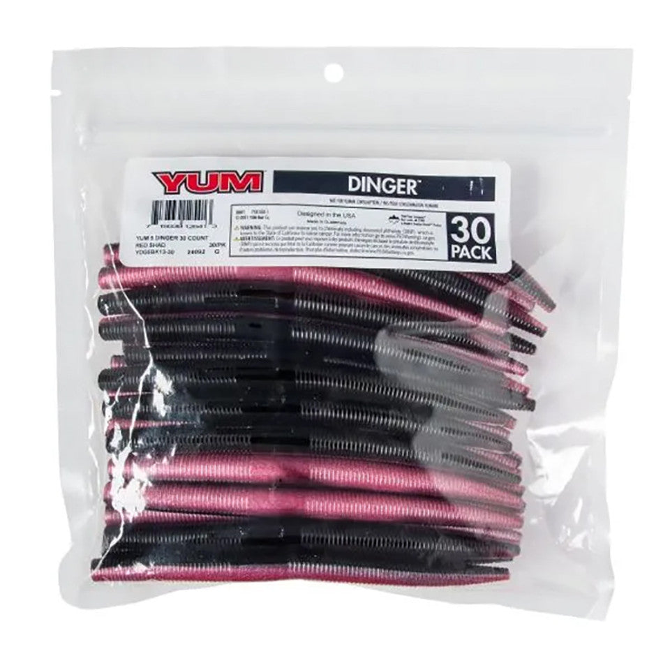 YUM Dinger Soft Plastic Stick Bait 5" 30 PACK