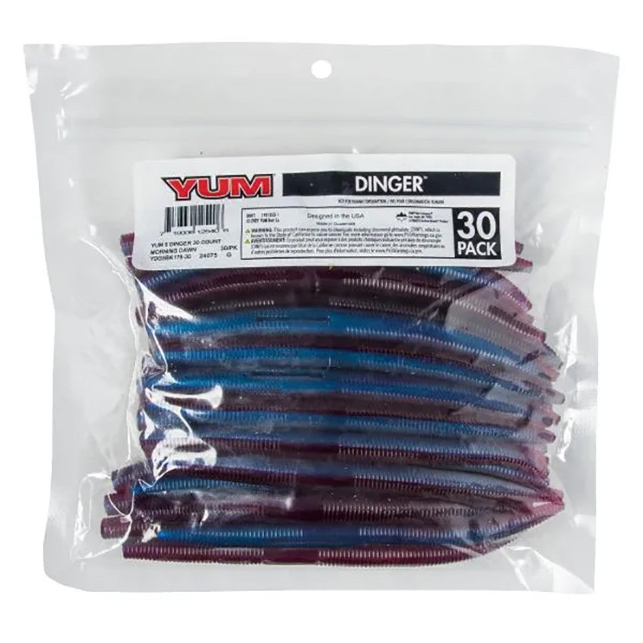 YUM Dinger Soft Plastic Stick Bait 5" 30 PACK