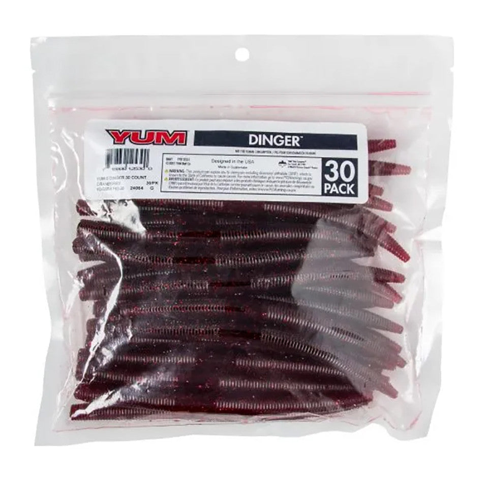 YUM Dinger Soft Plastic Stick Bait 5" 30 PACK