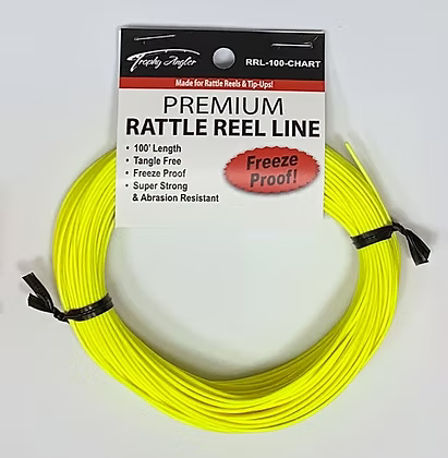Trophy Angler 100'  Rattle Reel and Tip-Up Line