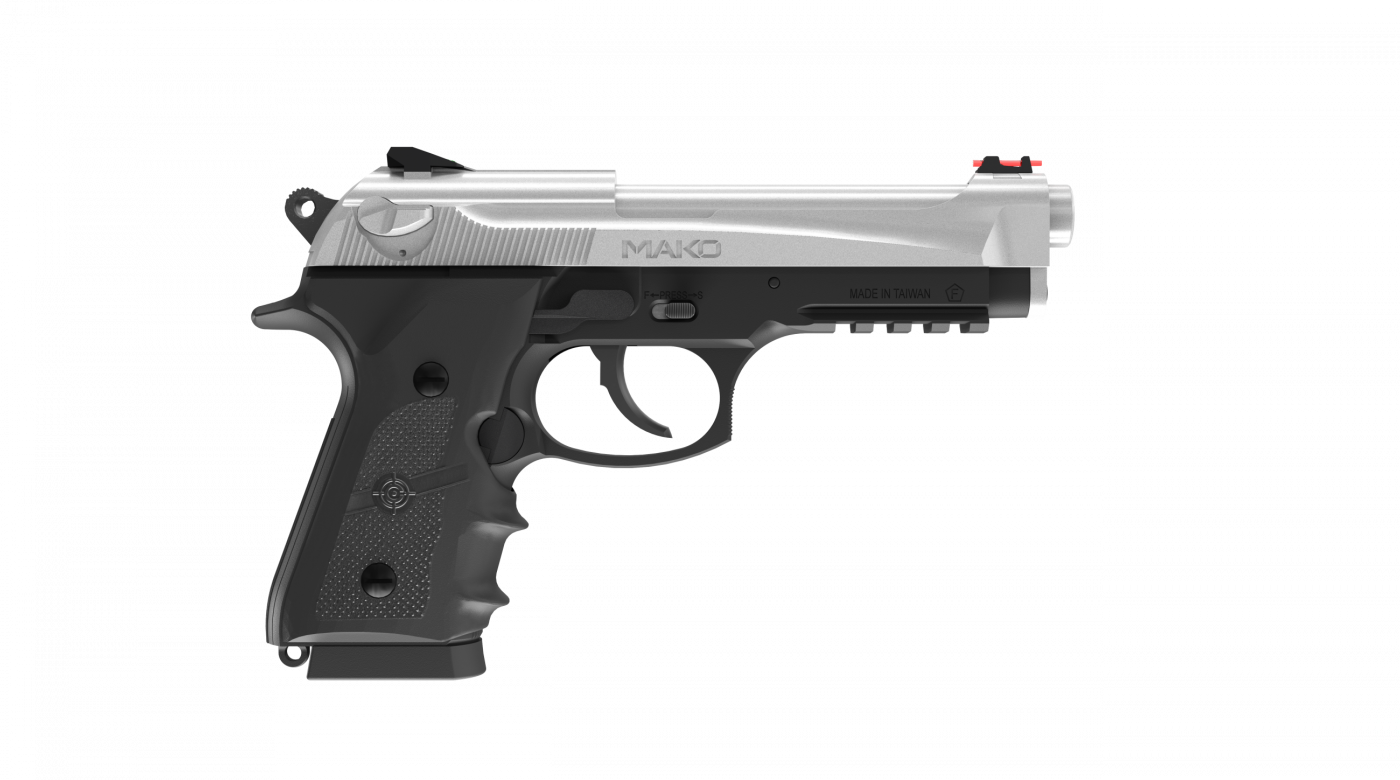 Crosman CM9B Mako CO2 Powered, Semi Auto Blowback BB Air Pistol, 425 fps
