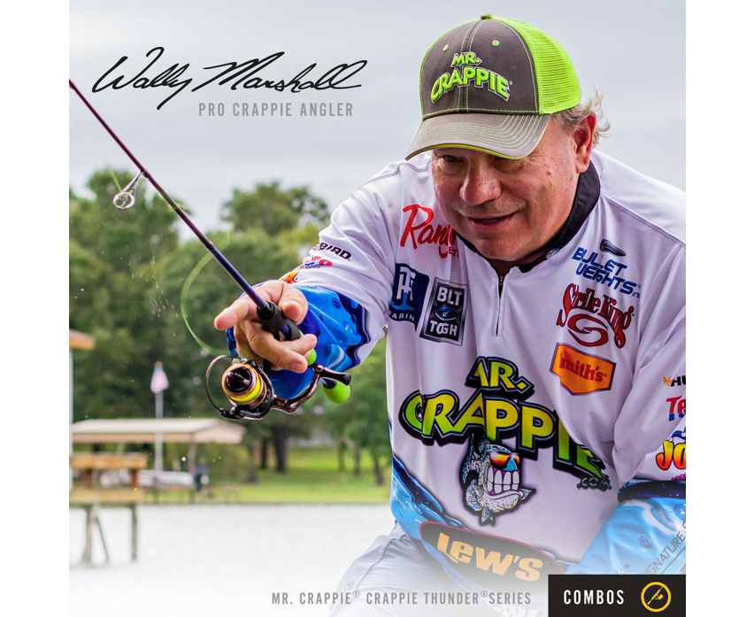 Mr. Crappie Crappie Thunder 2pc Rod/75 Size Spinning Combo