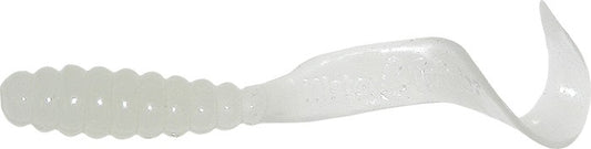 Mister Twister MTSF100-1 Meeny Curly Tail Grub, 3", White, 100Pack
