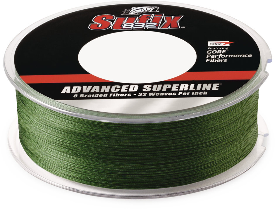 Sufix  Advanced Superline Braid 40lb 600yd Lo-Vis Green Boxed