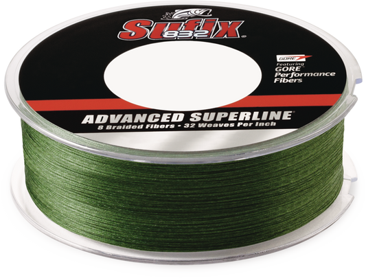 Sufix  Advanced Superline Braid 40lb 600yd Lo-Vis Green Boxed