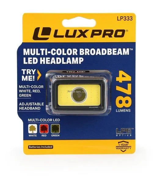 LuxPro 478 Lumen Headlamp Multi-color