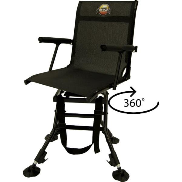 Rhino Outdoors Deluxe Hunting Chair with Adjustable Legs