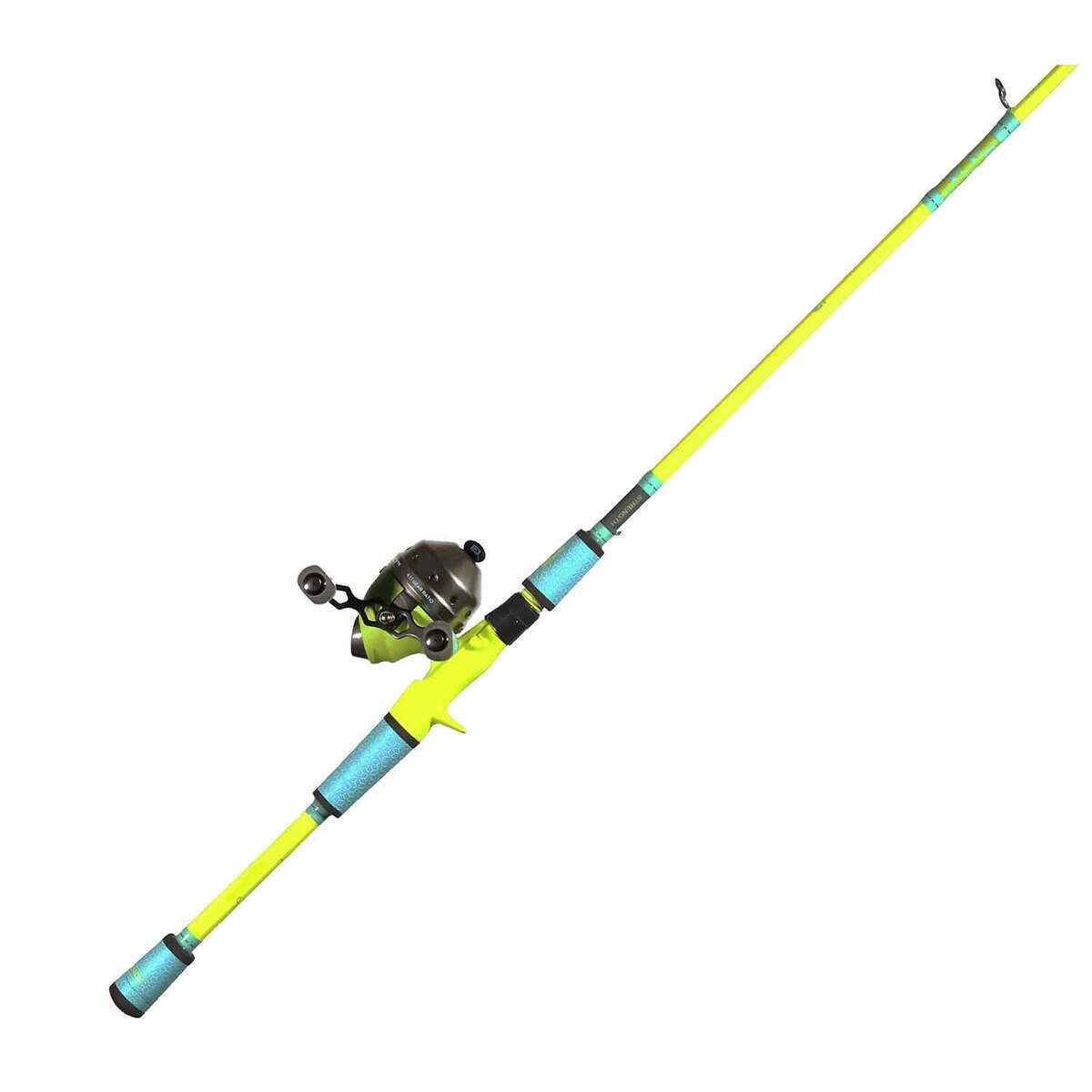 Profishiency Hi-Viz Yellow & Blue Spincast Rod and Reel Combo - 6ft, Medium Power, 2pc