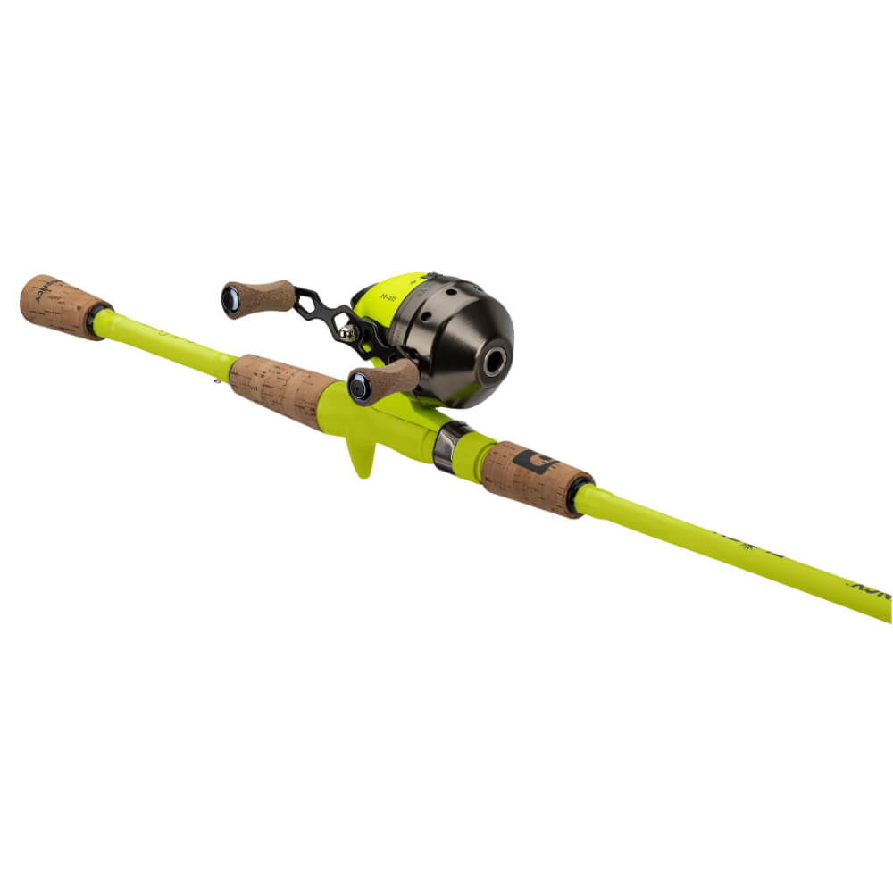ProFISHiency 6FLASHSCREC Flash Deluxe Spincast Combo,Cork Knobs,6 ft, 2 pc, Med Action,Split Cork Grips,6 lb Line