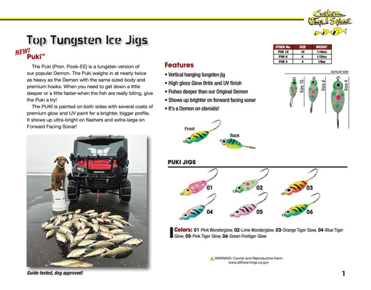 Custom Jigs & Spoons Tungsten Puki Jigs