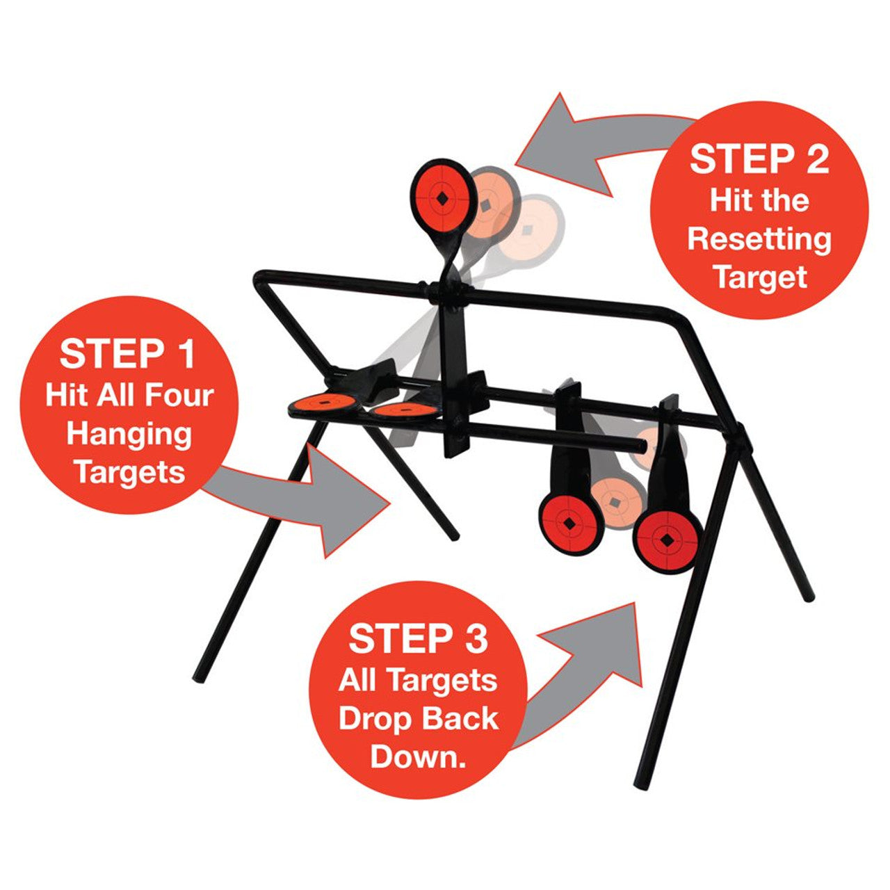 Birchwood Casey BC-47022 World of Targets Gallery .22 Rimfire Resetting Target