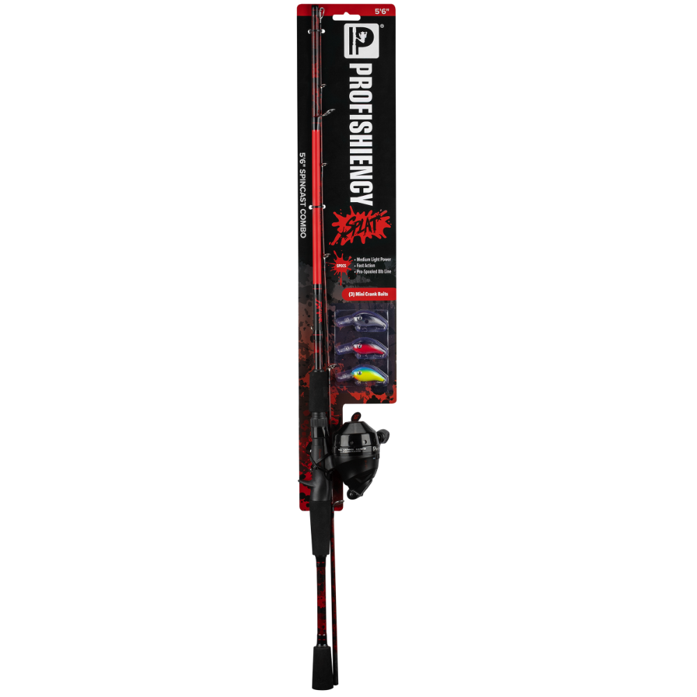 ProFISHiency Splat Spincast Carded Combo, 5'6"