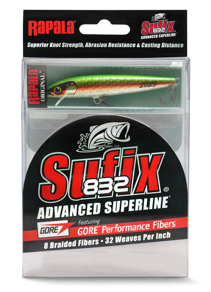 Sufix  Advanced Superline Braid 40lb 600yd Lo-Vis Green Boxed