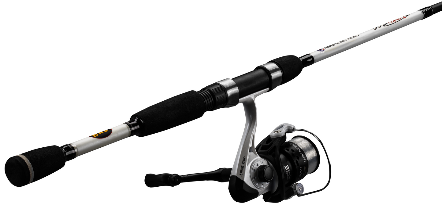 LEW'S American Hero Speed Spin Spinning Combo LIGHT ACTION 2 PC