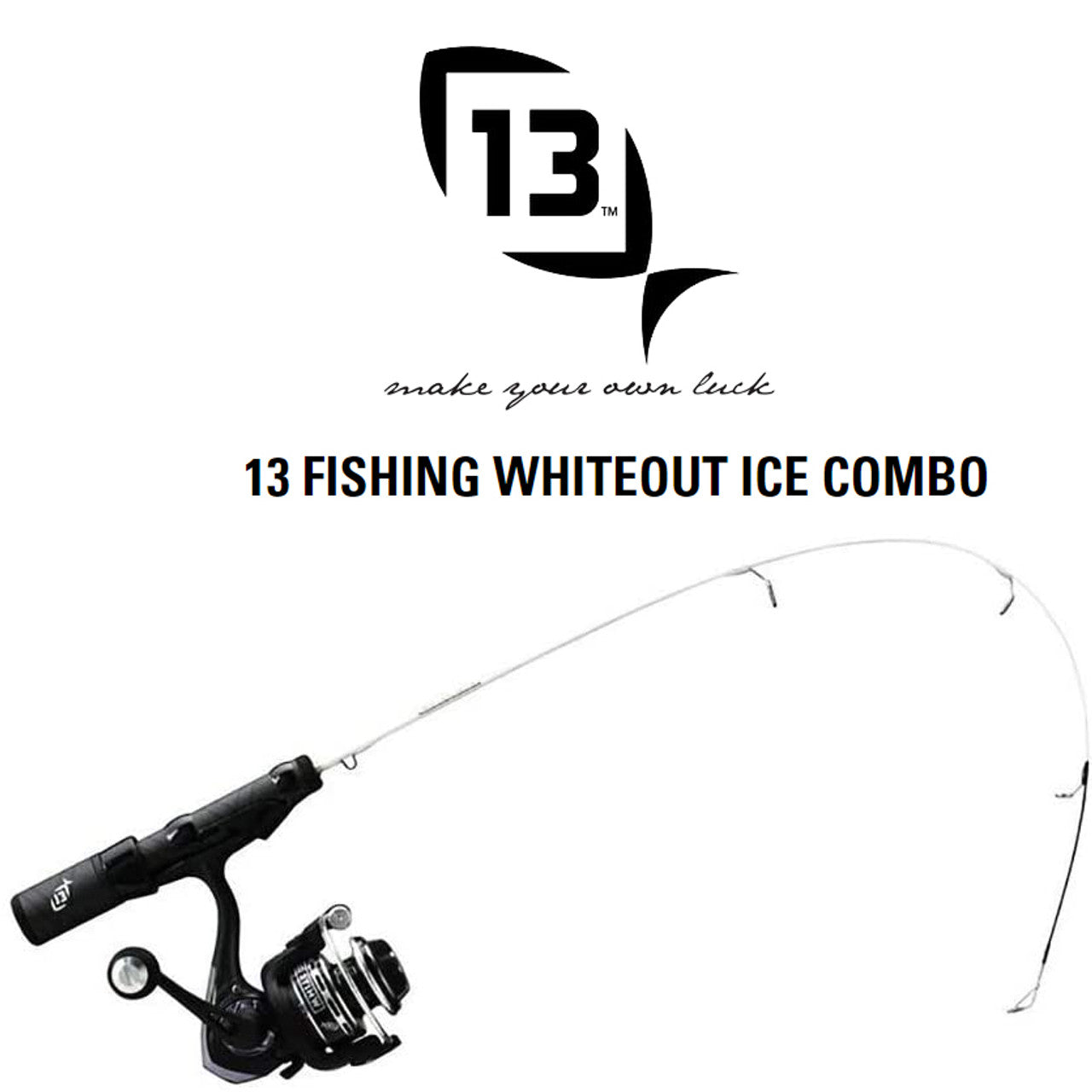 13 Fishing WOC255L Whiteout Ice Combo